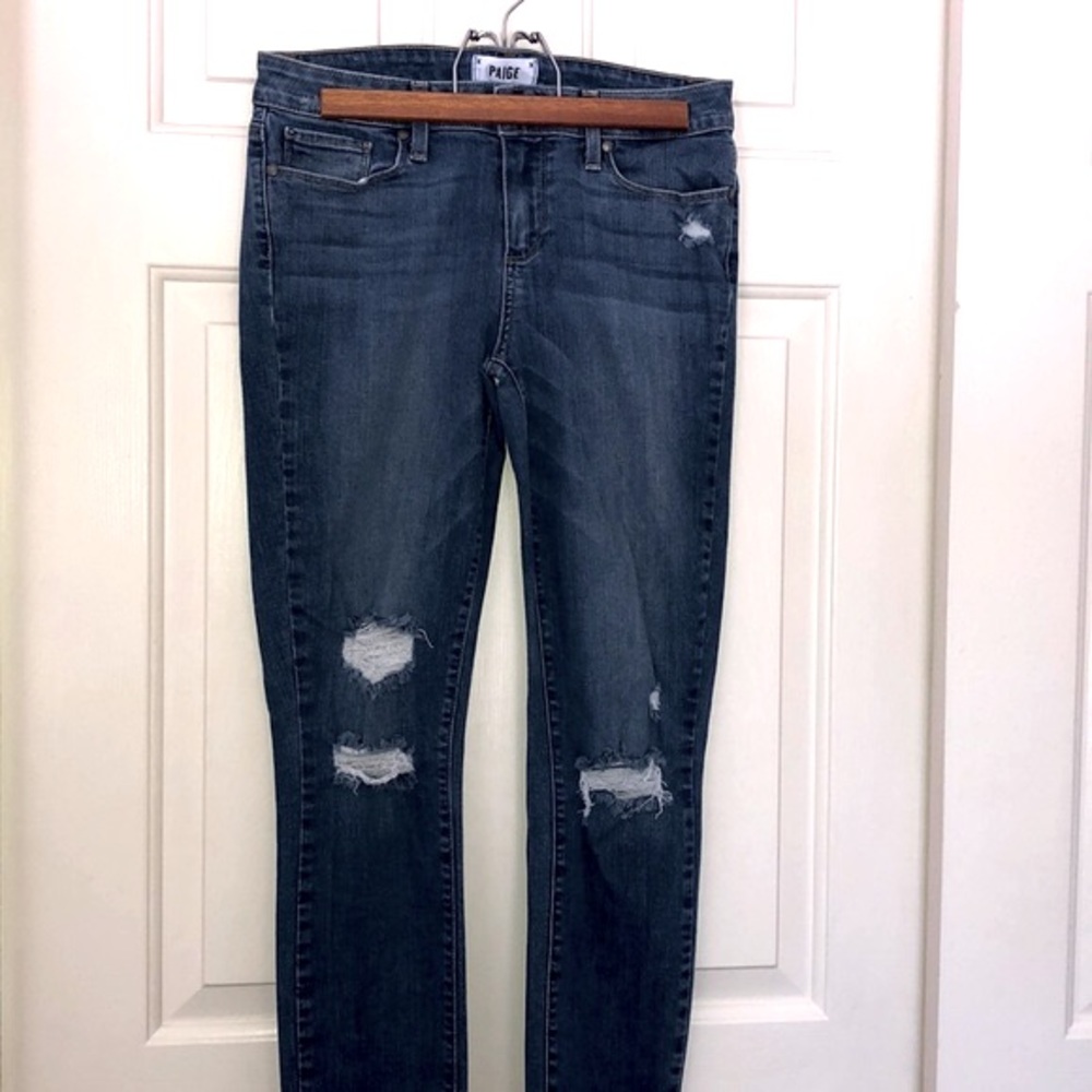 Paige distressed Verdugo ankle jeans